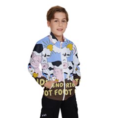 Friends Not Food - Cute Cow, Pig And Chicken Wind Breaker (kids) by Valentinaart