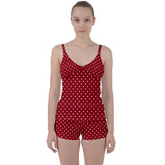 Red Polka Dots Tie Front Two Piece Tankini by jumpercat