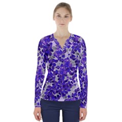 Mistic Leaves V-neck Long Sleeve Top by jumpercat