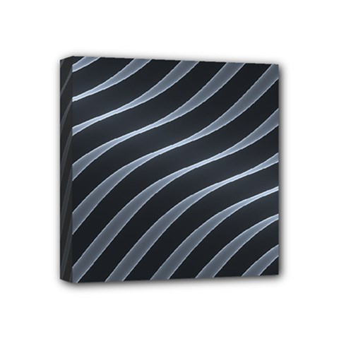 Metal Steel Stripped Creative Mini Canvas 4  X 4 