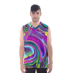 Background Art Abstract Watercolor Men s Basketball Tank Top