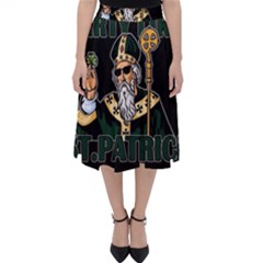  St  Patricks Day  Folding Skater Skirt by Valentinaart