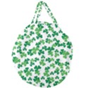 St. Patricks day clover pattern Giant Round Zipper Tote View1