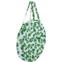 St. Patricks day clover pattern Giant Round Zipper Tote View3