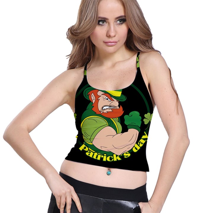 St. Patricks day Spaghetti Strap Bra Top