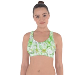 Light Floral Collage  Cross String Back Sports Bra by dflcprints