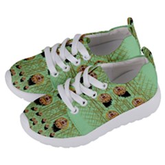 Lady Panda With Hat And Bat In The Sunshine Kids  Lightweight Sports Shoes by pepitasart