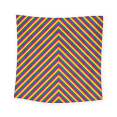 Gay Pride Flag Rainbow Chevron Stripe Square Tapestry (small) by PodArtist