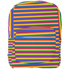 Horizontal Gay Pride Rainbow Flag Pin Stripes Full Print Backpack by PodArtist
