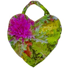 Colored Plants Photo Giant Heart Shaped Tote by dflcprints