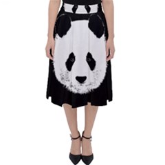 Panda  Folding Skater Skirt by Valentinaart