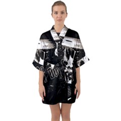 Street Dogs Quarter Sleeve Kimono Robe by Valentinaart