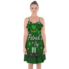 St Patricks Leprechaun Ruffle Detail Chiffon Dress by Valentinaart