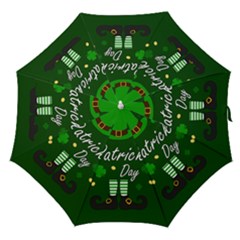St Patricks Leprechaun Straight Umbrellas by Valentinaart