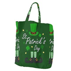 St Patricks Leprechaun Giant Grocery Zipper Tote by Valentinaart