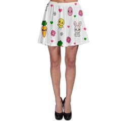 Easter Kawaii Pattern Skater Skirt by Valentinaart