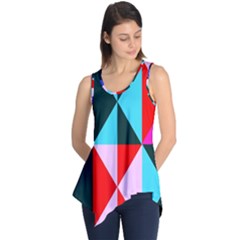Geometric Pattern Design Angles Sleeveless Tunic by Nexatart
