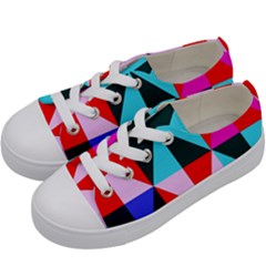 Geometric Pattern Design Angles Kids  Low Top Canvas Sneakers by Nexatart