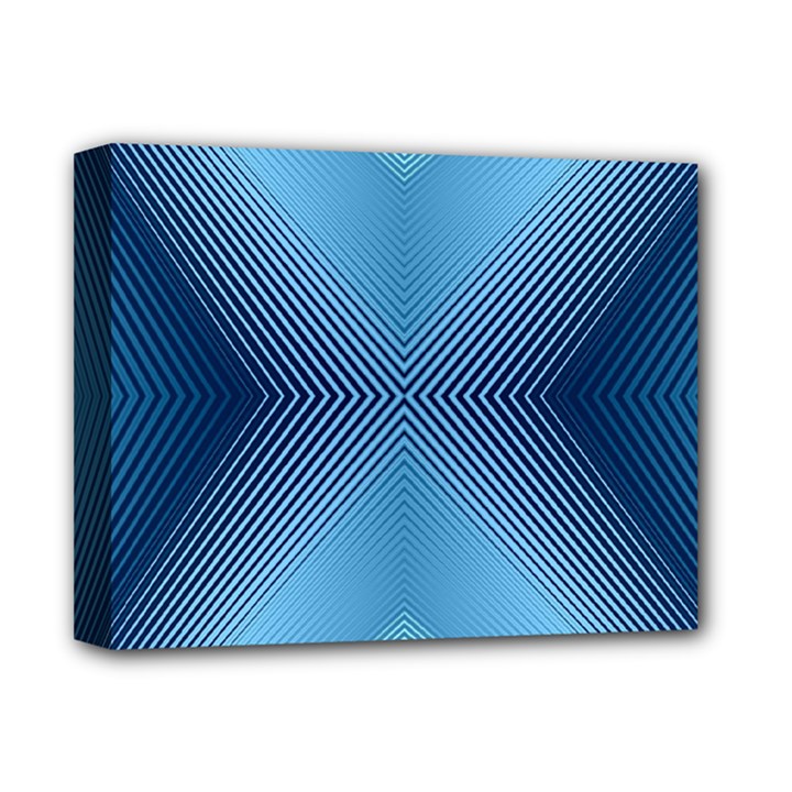 Converging Lines Blue Shades Glow Deluxe Canvas 14  x 11 