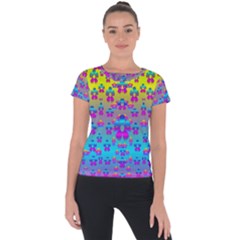 Flowers In The Most Beautiful Sunshine Short Sleeve Sports Top  by pepitasart