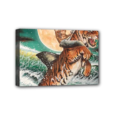 Tiger Shark Mini Canvas 6  X 4  by redmaidenart