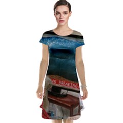 Breaking News Cap Sleeve Nightdress by redmaidenart