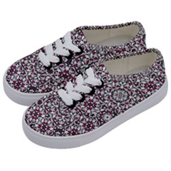 Boho Bold Vibrant Ornate Pattern Kids  Classic Low Top Sneakers by dflcprints