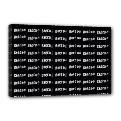 Bored Comic Style Word Pattern Canvas 18  X 12  by dflcprints