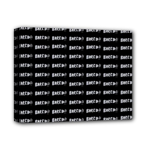 Bored Comic Style Word Pattern Deluxe Canvas 14  X 11  by dflcprints