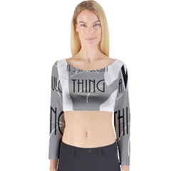 It s A Vulcan Thing Long Sleeve Crop Top by Howtobead
