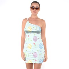 Easter Pattern One Soulder Bodycon Dress by Valentinaart