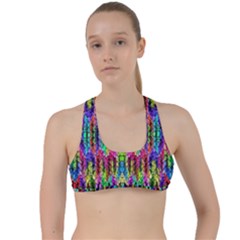 Colorful-7 Criss Cross Racerback Sports Bra