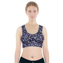 Blueberries 3 Sports Bra With Pocket by trendistuff