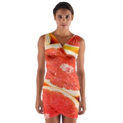 Grapefruit 1 Wrap Front Bodycon Dress by trendistuff