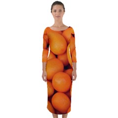Kumquat 2 Quarter Sleeve Midi Bodycon Dress
