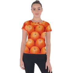 Oranges 2 Short Sleeve Sports Top  by trendistuff