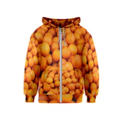 Oranges 3 Kids  Zipper Hoodie by trendistuff