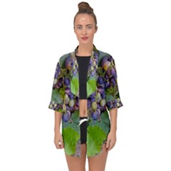 Grapes 2 Open Front Chiffon Kimono by trendistuff