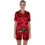 RED BERRIES 2 Satin Short Sleeve Pyjamas Set