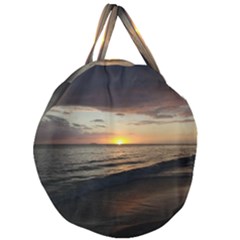 Sunset On Rincon Puerto Rico Giant Round Zipper Tote by StarvingArtisan