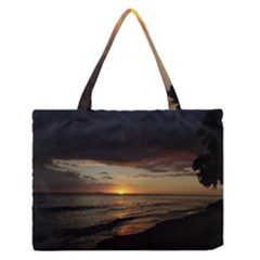 Sunset On Rincon Puerto Rico Zipper Medium Tote Bag by StarvingArtisan