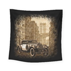 Vintage Old Car Square Tapestry (small) by Valentinaart