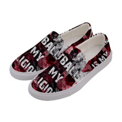 Football Is My Religion Women s Canvas Slip Ons by Valentinaart