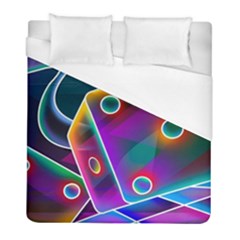 3d Cube Dice Neon Duvet Cover (full/ Double Size) by Sapixe