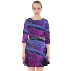 Abstract Satin Smock Dress by Sapixe