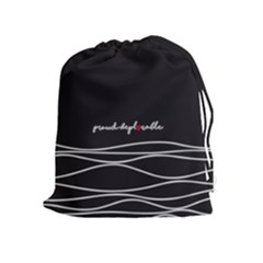 Proud Deplorable Maga Women For Trump With Heart And Handwritten Text Drawstring Pouches (extra Large) by snek