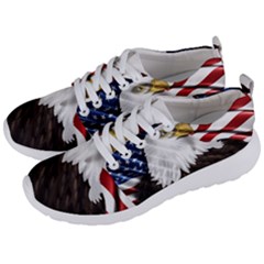 American Eagle Flag Sticker Symbol Of The Americans Men s Lightweight Sports Shoes by Sapixe
