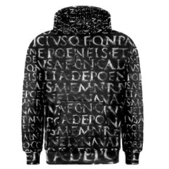 Antique Roman Typographic Pattern Men s Pullover Hoodie by dflcprints