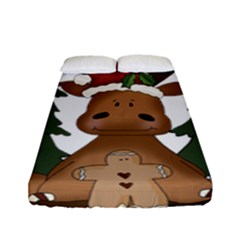 Christmas Moose Fitted Sheet (full/ Double Size) by Sapixe