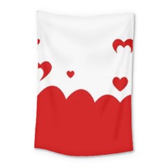 Heart Shape Background Love Small Tapestry